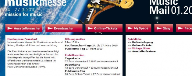 Frankfurt: Musikmesse 2010 mit neuer Hallenbelegung