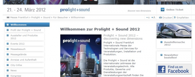 Willkommen zur Prolight + Sound 2012